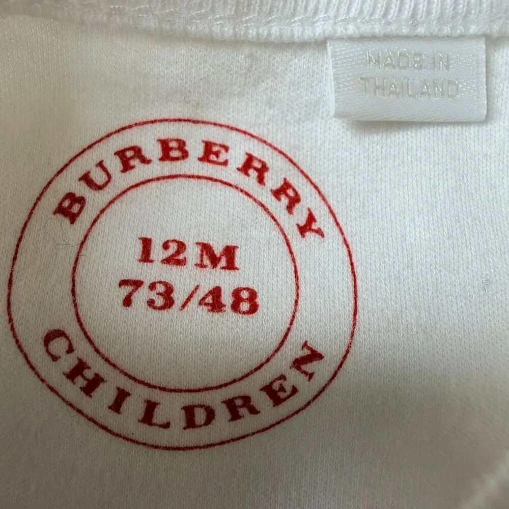 BURBERRY Children Double Decker Bus Coverall Jumpsuit Size 12 Months